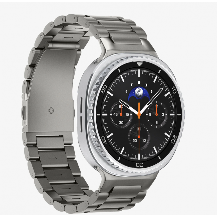 Spigen SGP Modern Fit Titanium Λουράκι Μπρασελέ για Samsung Galaxy Watch 8 40mm/44mm/46mm - Natural ΤΙΤΑΝΙΟ - AMP10122